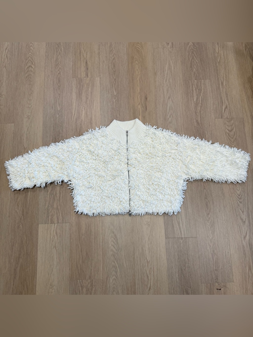 Cream Shag Accent Rug sweater - Soft Textured